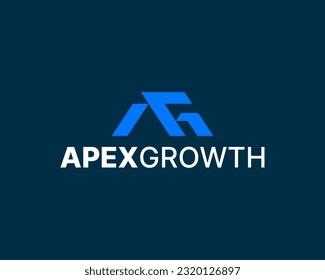 Letter AG GA Simple Modern Logo