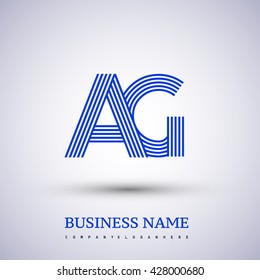 Letter AG linked logo design. symbol for your business or company identity.