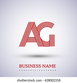 Letter AG linked logo design. symbol for your business or company identity.