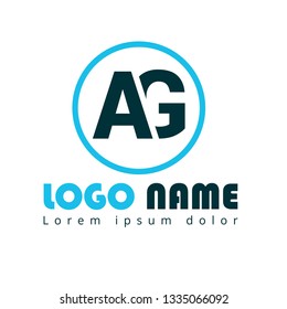 letter AG logo concept. Designed for your web site design, logo, app, UI