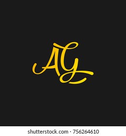 Letter AG logo. Creative and minimal design of initials A and G designed as vector.