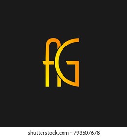 Letter AG logo. Creative and minimal design of initials A and G designed as vector.