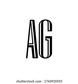 Plantilla de icono de diseño de logotipo de Letter AG