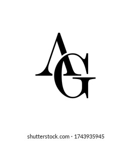 Letter AG logo design icon template