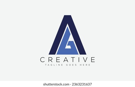 Ilustración vectorial de la plantilla de diseño del logotipo de la letra AG.