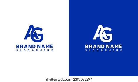 Letter AG logo design. This logo incorporate with abstract typeface in the creative way. It will be suitable for which company or brand name start those initial.