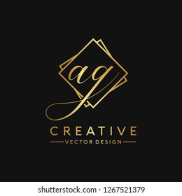 Letter AG Logo. Initial Letter Design Vector Luxury Colors