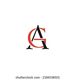 Letter AG Logo Template vector symbol 