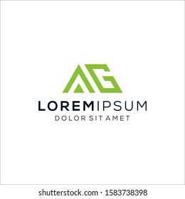 Letter AG Logo - Vector