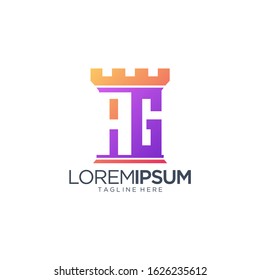 Letter AG Logo Vector Template