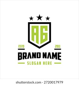 letra AG monograma logo elemento de diseño Vector Plantilla