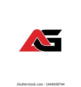 Letter AG simple logo design vector