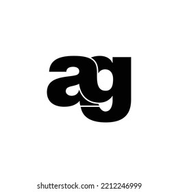 Letter AG simple logo design vector