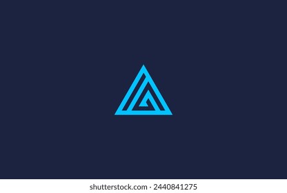 letter ag with triangle logo icon design vector design template inspiration