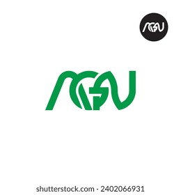 Diseño de logotipo de monograma de carta AGN