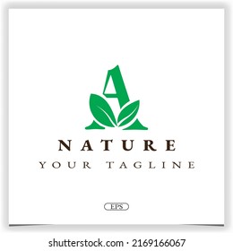 letter a agriculture  logo premium elegant template vector eps 10