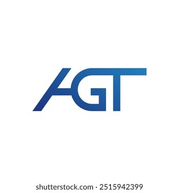 Letra AGT logo sencillo y elegante