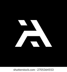 Buchstabe AH fett kreatives Monogramm Logo Design