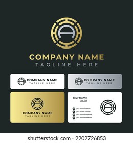 Letter AH Coin Logo, is suitable for any business.