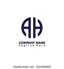Letter AH Graphic design logo simple modern concept vector