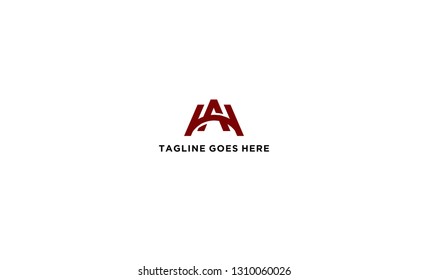 Letter AH or HA icon Logo Vector