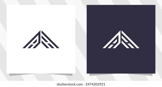 letter ah ha logo design vector