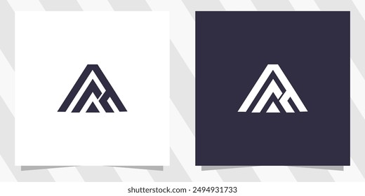 letter ah ha logo design vector