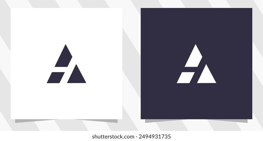 letter ah ha logo design vector