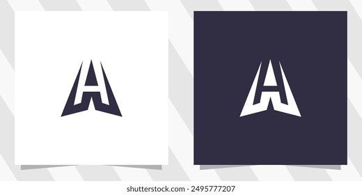 letter ah ha logo design vector