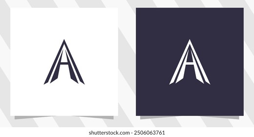 letter ah ha logo design vector