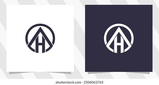 letter ah ha logo design vector