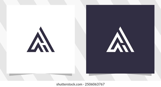 letter ah ha logo design vector