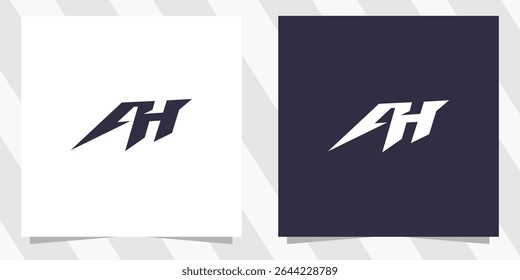 letter ah ha logo design vector