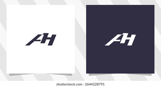 letter ah ha logo design vector