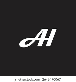Letter AH or HA logo design branding template.