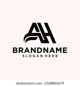 letter AH industrial logo design inspiration, HA logo design inspiration