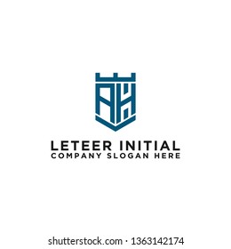 Letter AH Initial icon / logo design Monogram inspiration. - vector