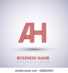 Letter AH linked logo design. symbol for your business or company identity.