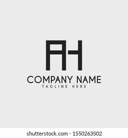 letter AH for logo design