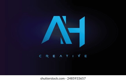 Letter AH logo design creative custom clean two alphabet logo
