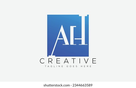 Letter AH logo design template vector illustration.