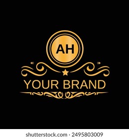 Letter AH logo design template vector for corporate business