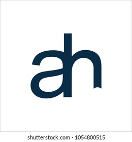 Letter AH logo icon design template elements - vector sign. A triangle sign
