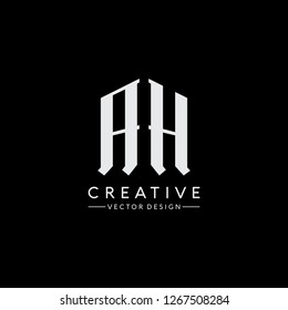 Letter AH logo Vector Template 1