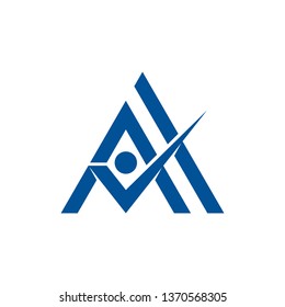 letter ah logo vector template