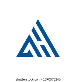 letter ah logo vector template