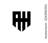 Letter AH monogram logo design