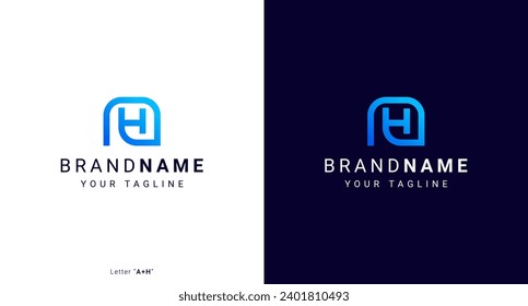 Letter AH Monogram Logo Design Vektor.