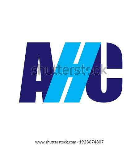 letter ahc vector icon isolated on white