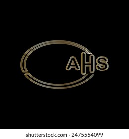 Plantilla de diseño del logotipo de la letra AHS con simple y único